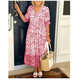 Sabine Midi Print Dress Sabine Midi Print Dress Louise Perrin Pink 8 